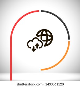 planet vector icon 10 eps , Lorem ipsum Flat design