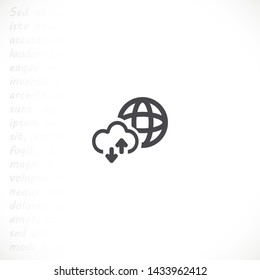 planet vector icon 10 eps , Lorem ipsum Flat design