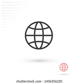 planet vector icon 10 eps , Lorem ipsum Flat design