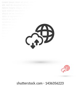 planet vector icon 10 eps , Lorem ipsum Flat design