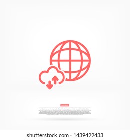 planet vector icon 10 eps , Lorem ipsum Flat design