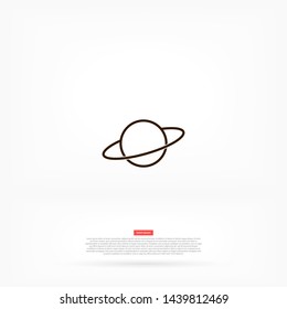 planet vector icon 10 eps , Lorem ipsum Flat design