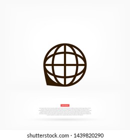 planet vector icon 10 eps , Lorem ipsum Flat design