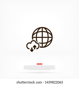 planet vector icon 10 eps , Lorem ipsum Flat design