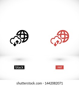 planet vector icon 10 eps , Lorem ipsum Flat design