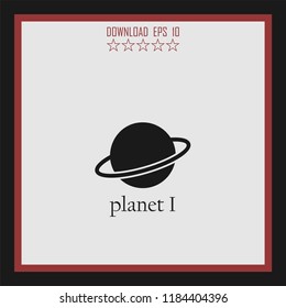 planet I vector icon