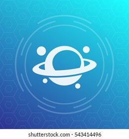 Planet vector icon, astronomy, space exploration