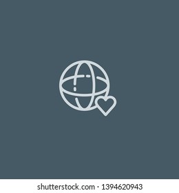 Planet vector icon. Planet concept stroke symbol design. Thin graphic elements vector illustration, outline pattern for your web site design, logo, UI. EPS 10.