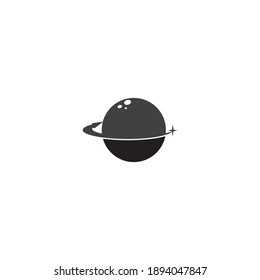 Planet Vektorsymbol Design-Illustration, Logo und Hintergrund.