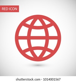 Planet vector icon. Earth is a symbol. Transport concept. Global icon. Globe