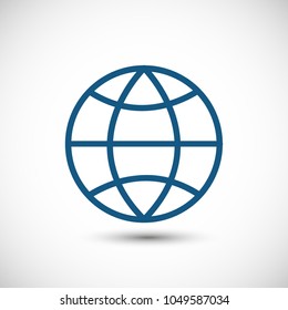 Planet vector icon. Earth is a symbol. Transport concept. Global icon. Globe