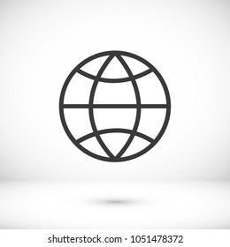 Planet vector icon. Earth is a symbol. Transport concept. Global icon. Globe