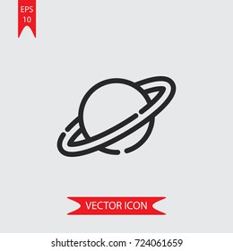 Planet vector icon, illustration symbol
