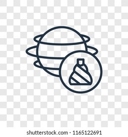 Planet vector icon isolated on transparent background, Planet logo concept
