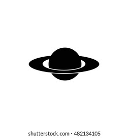 Planet vector icon isolated on white background.