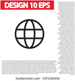 Planet Vector icon . Lorem Ipsum Illustration design
