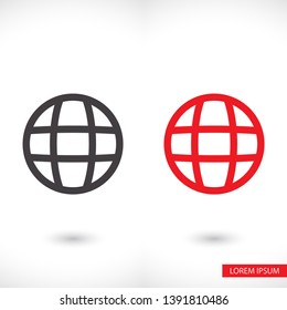 Planet  vector icon , lorem ipsum Flat design