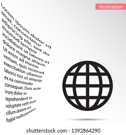 planet Vector icon . Lorem Ipsum Illustration design