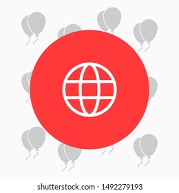 Planet Vector icon . Lorem Ipsum Illustration design
