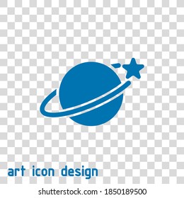 icono del vector del planeta en un fondo abstracto