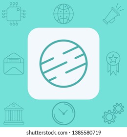 Planet vector icon sign symbol