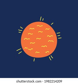 Planet. Vector illustration, icon, suitable for sites presentations EPS10.