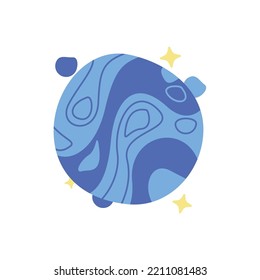 Planet vector illustration isolated on white background