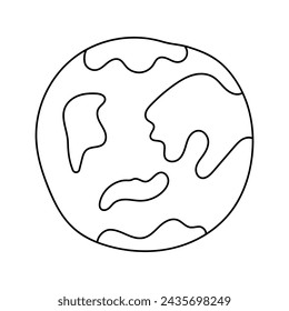 Planet. Vector illustration, isolated on white background