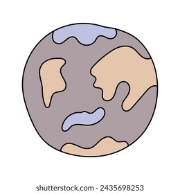 Planet. Vector illustration, isolated on white background