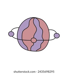 Planet. Vector illustration, isolated on white background