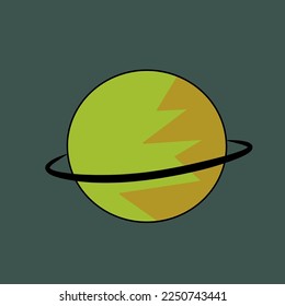 planet vector illustration on blue background