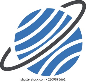 ilustración de planet Vector en un fondo transparente. Símbolos de calidad superior. Iconos vectoriales de glifos para diseño de conceptos y gráficos. 
