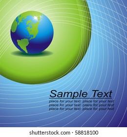 Planet. Vector illustration with place for your text