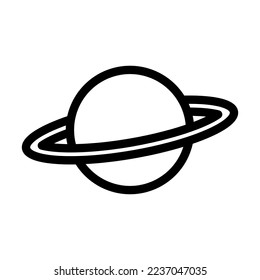 Planet Vector Line Icon Design