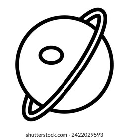 planet vector line icon design