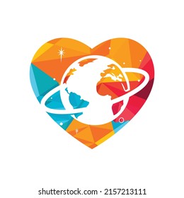 Planet vector logo design template. Space logo design concept.	