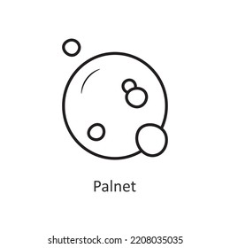 planet Vector outline Icon Design illustration. Space Symbol on White background EPS 10 File