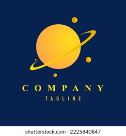 Planet Vektor Satelliten Logo Best Konzept Kosmos Template Design Science Web App Symbol.