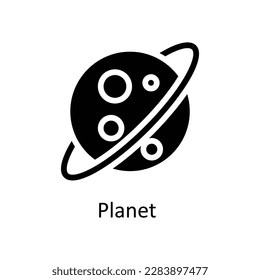 Planet  Vector   Solid Icons. Simple stock illustration stock