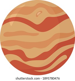 Planet Venus, Illustration, Vektorgrafik auf weißem Hintergrund