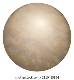 Planet Venus. Illustraton of the space object in the Solar System, isolated on a transparent background. Vector astronomical element for cosmic universe