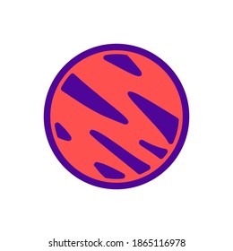 planet venus. Lineal color style .Space science astronomy icon symbol. Vector Illustration.