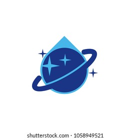 Planet Water Logo Icon Design