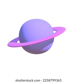 Sonó el blanco planetario, jupiter, saturn, uranus, neptune. icono 3D