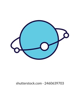 Planet mit weißem Hintergrund Vektorgrafik Stock Illustration