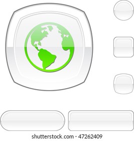 Botones blancos planetarios. Ilustración vectorial.