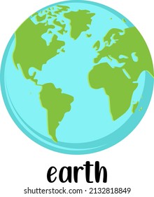 El mundo del planeta con la palabra tierra