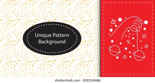 Planet world pattern background design.