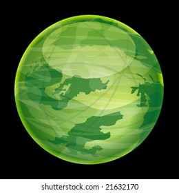 Planet x (vector). Glossy extraterrestrial planet.