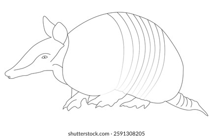Planet Zoo outline vector outline illustration, coloring book animal